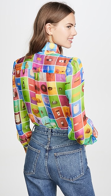 rachel antonoff gertrude 系带领口上衣