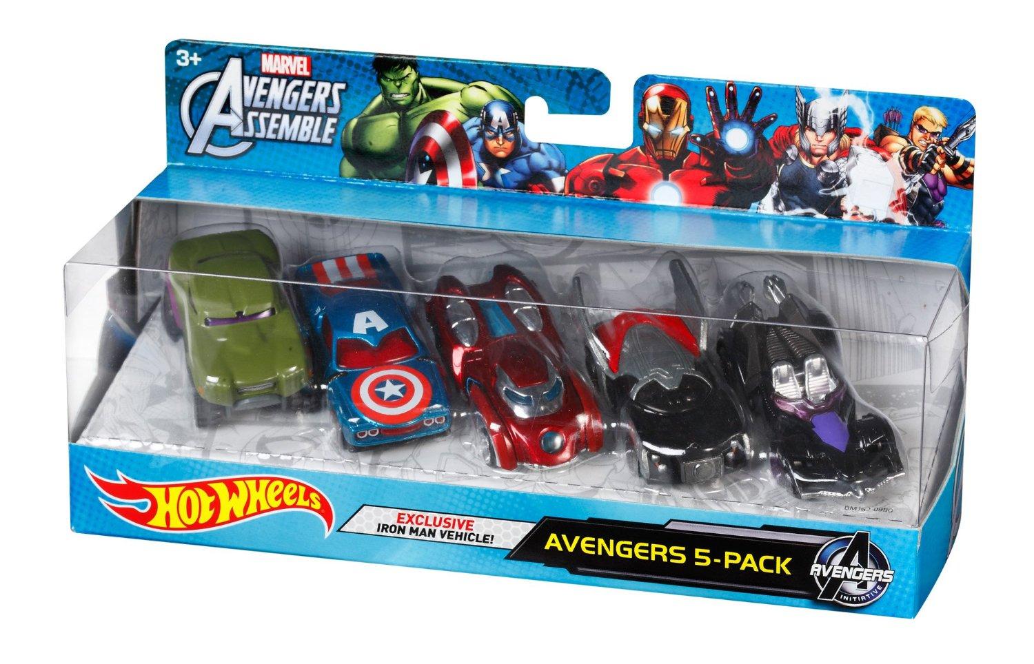 hot wheels marvel 复仇者联盟压铸车模(5 件装)