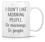 morning people or mornings or people 11 oz ceramic coffee mugs