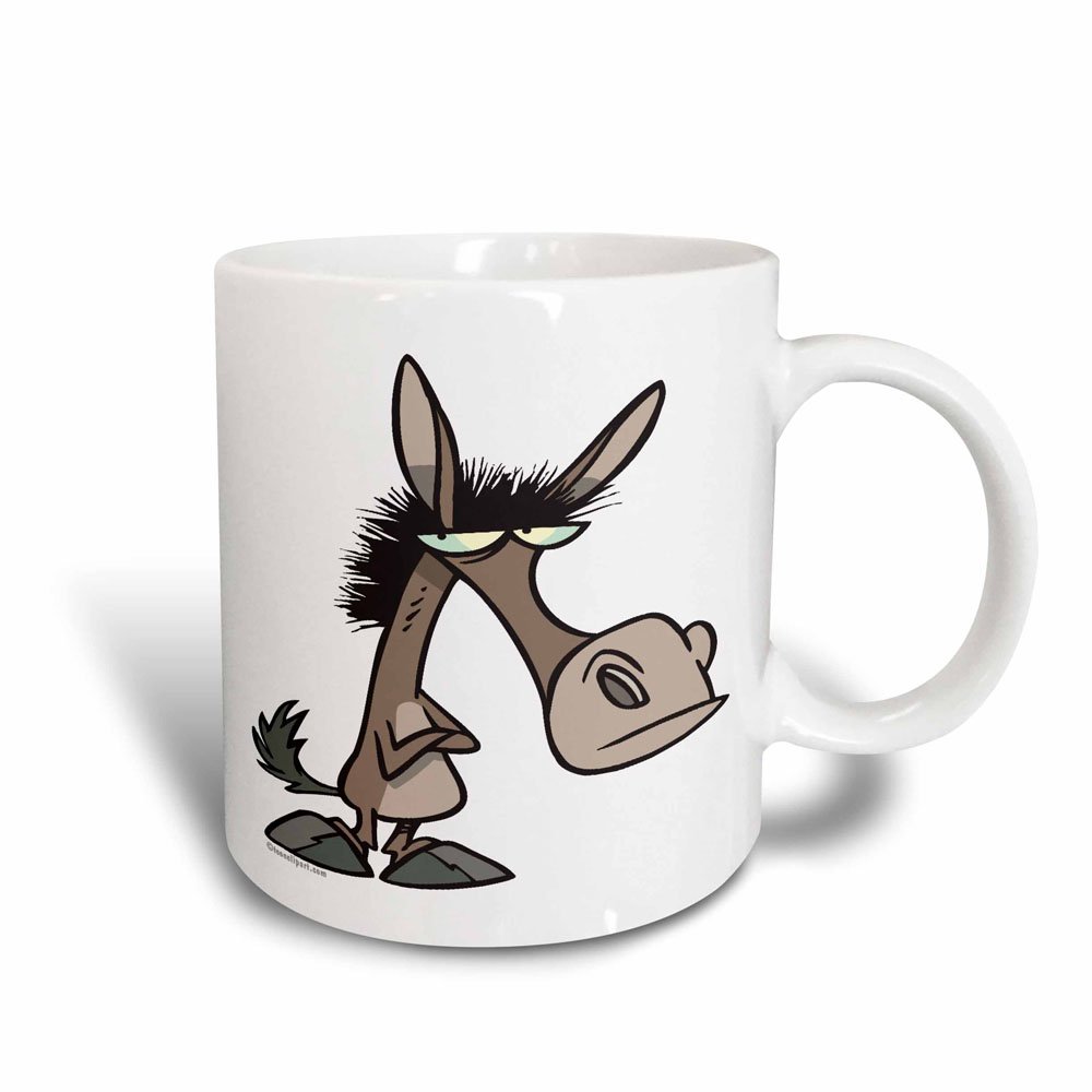 3drose mug_104135_3 funny stubborn donkey cartoon