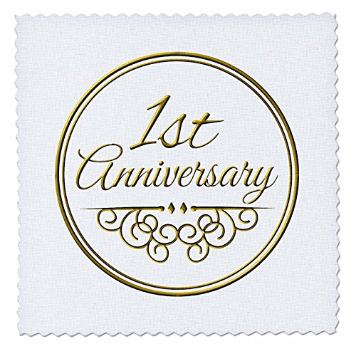 商品3drose 1st anniversary gift - gold text for celebrating