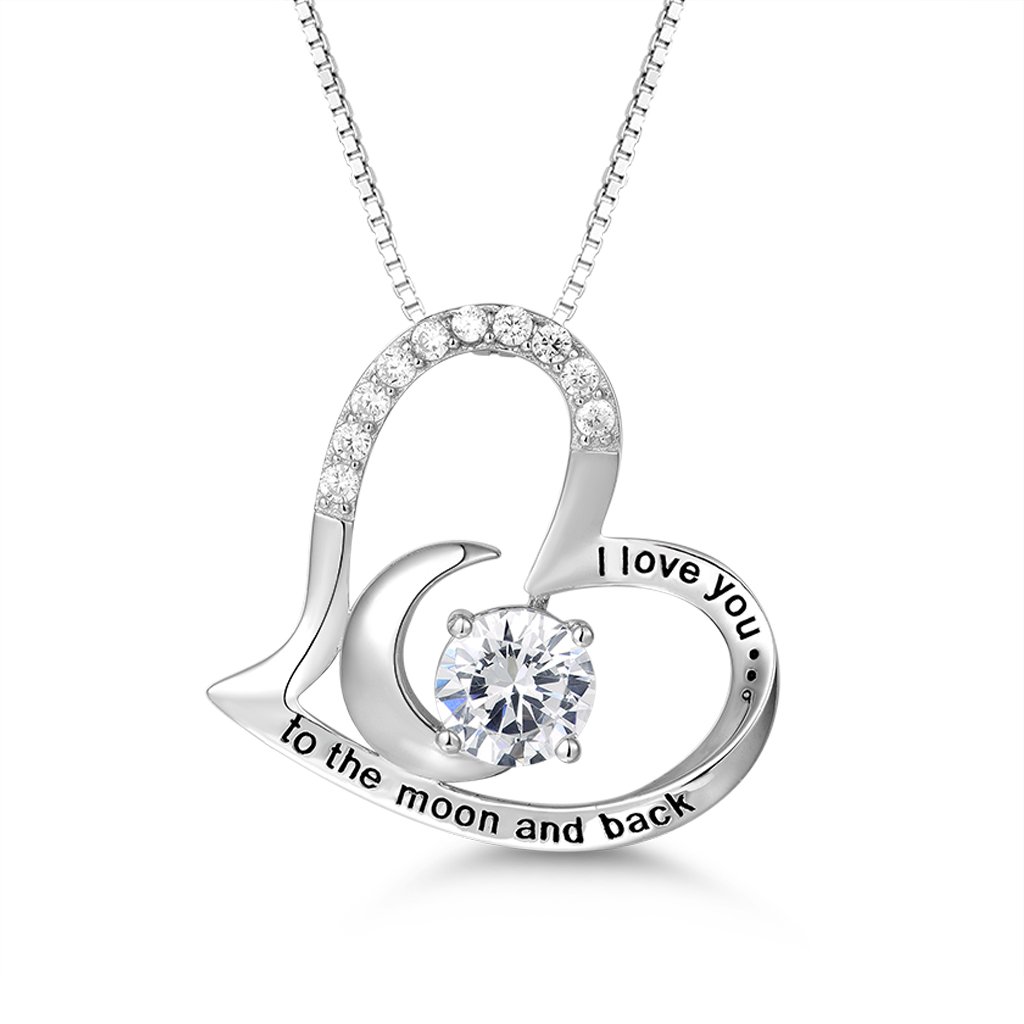 masop i love you to the moon and back 雕刻标准纯银 infinity love