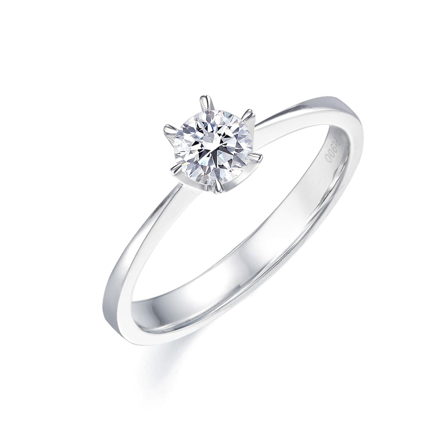 周生生 pt900铂金infini love diamond全爱钻钻石戒指13号圈 49319r
