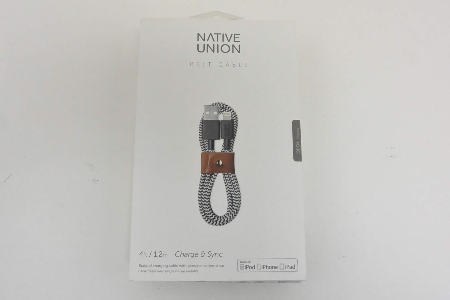 to usb charging cable with leather strap 斑马图案 4 feet