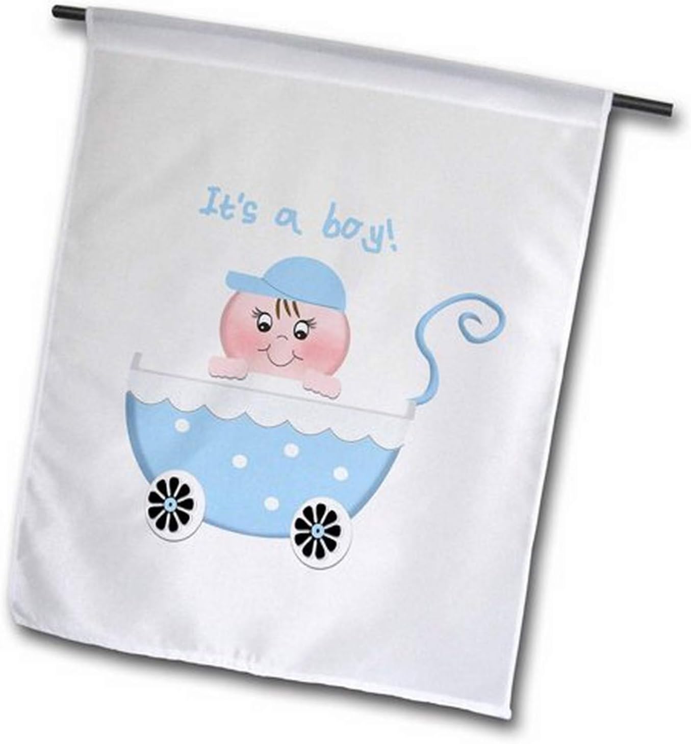 3drose fl_155269_2" 可爱蓝色波点its a boy baby buggy 婴儿车