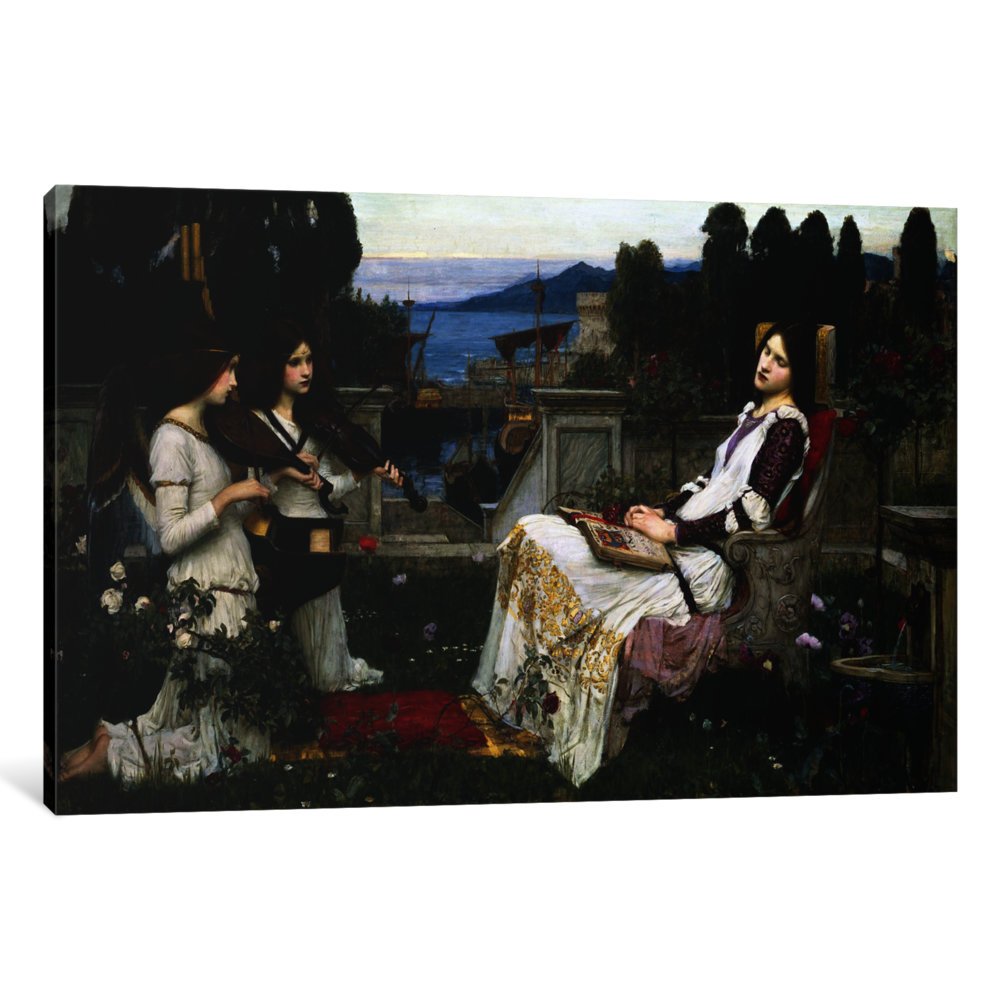 icanvasart 1485-1pc6-40x26 saint cecilia canvas print by john