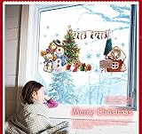 wall sticker santa claus home decoration christmas tree window