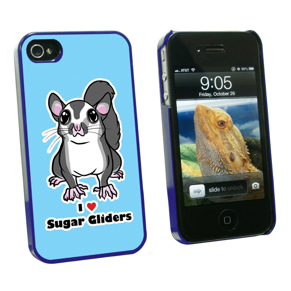 graphics and more sugar glider i love heart - 宠物动物可爱蓝底