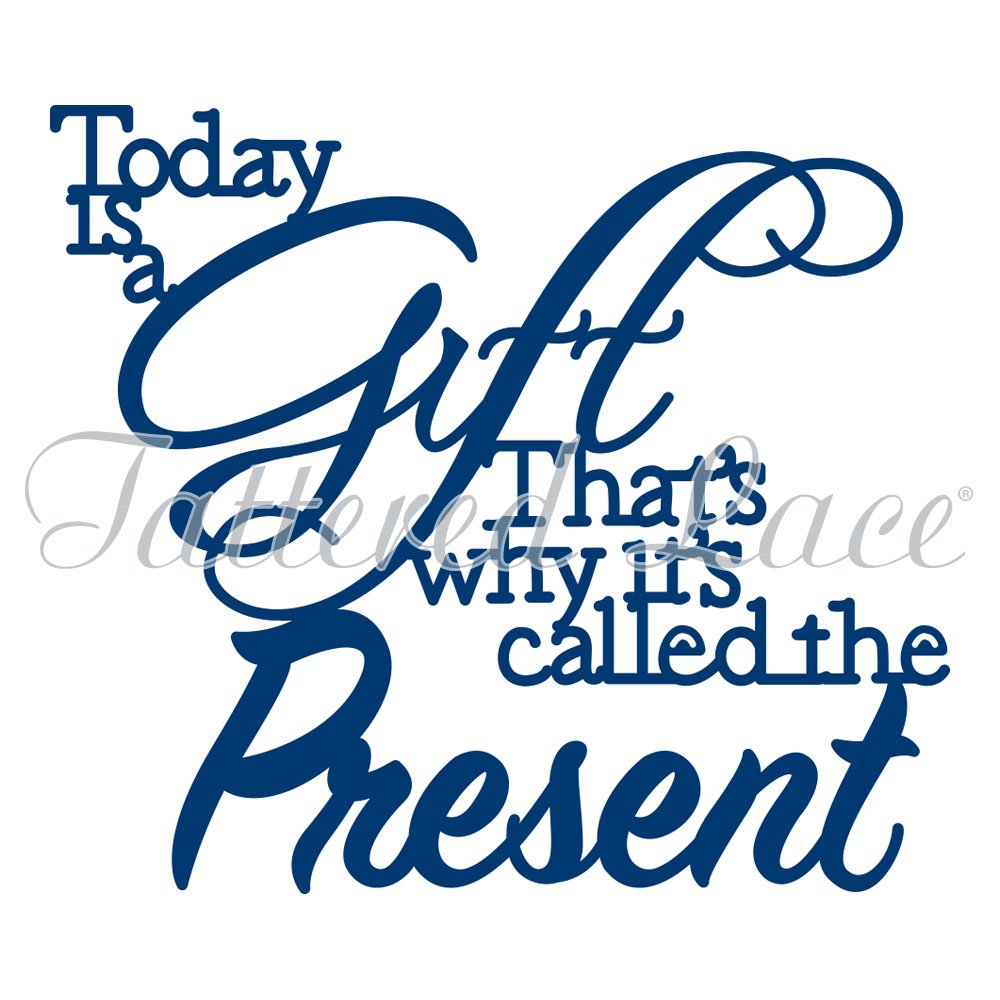 tattered lace today is a gift cutting die, silver