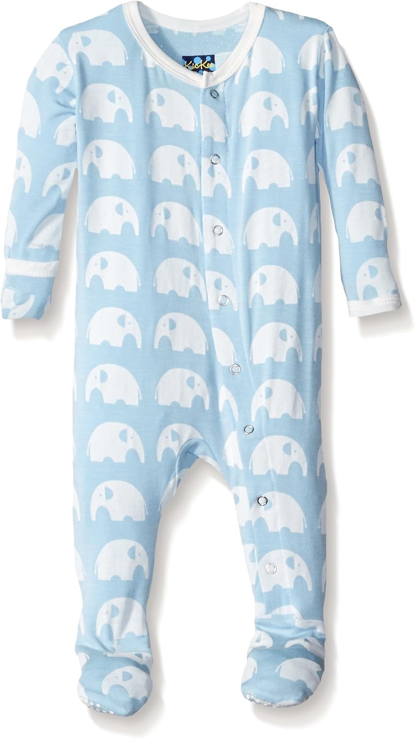 kickee pants baby-boys infant solid footie