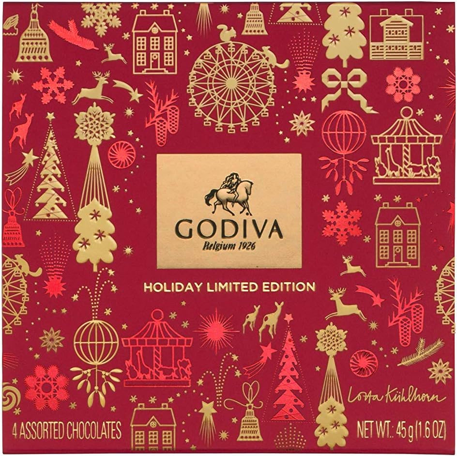 godiva christmas 2019 礼盒 – 4 件,48 克