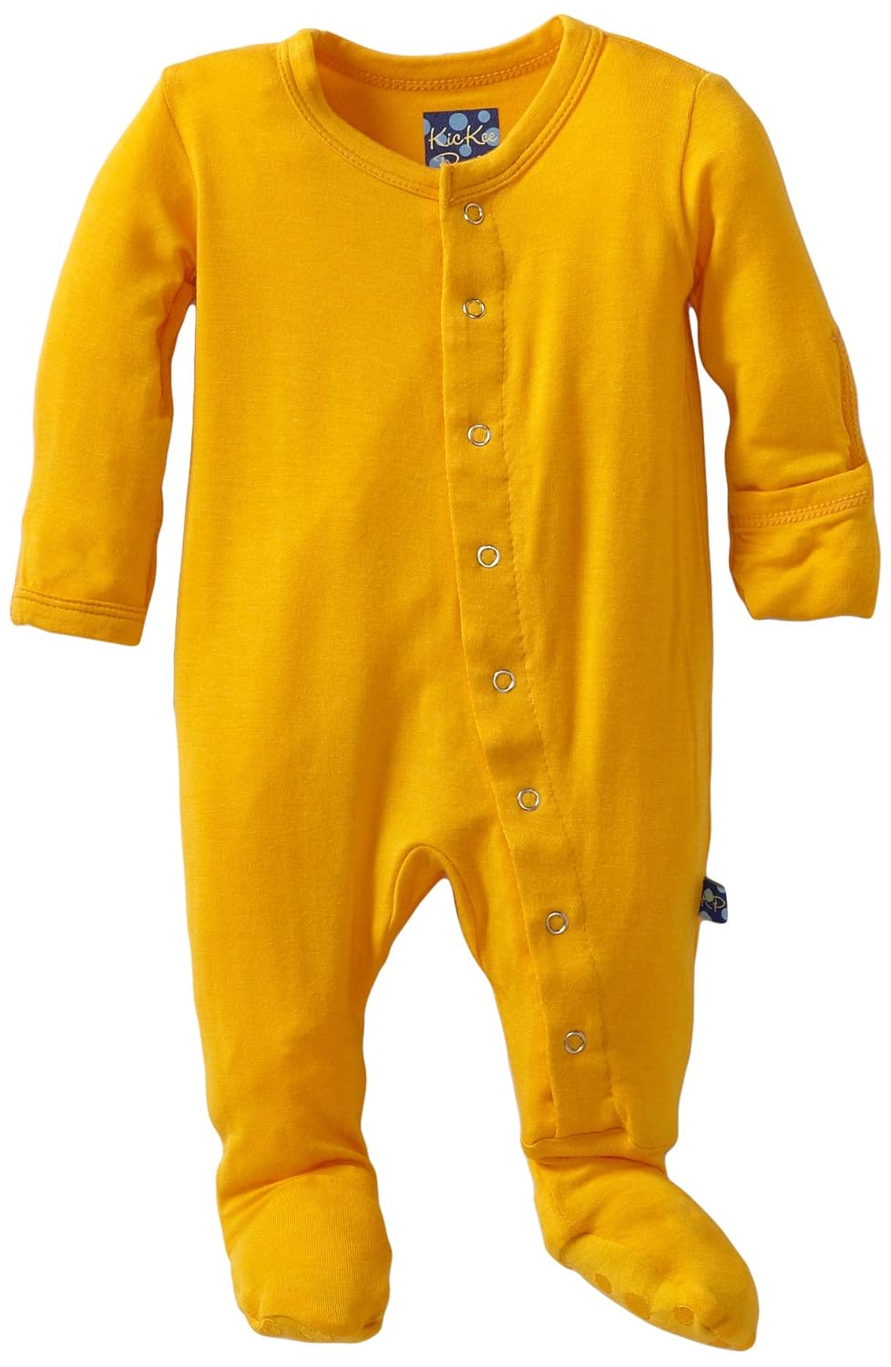 kickee pants baby-boys infant solid footie popcorn 6-12 个月