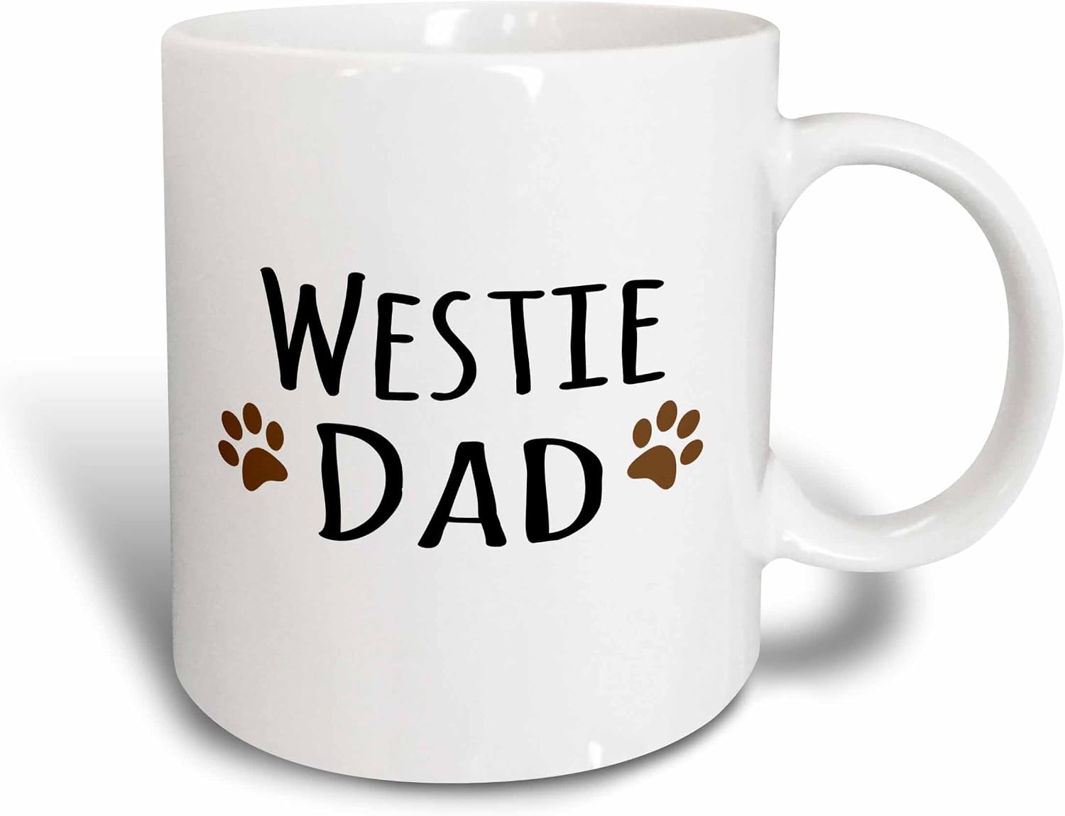 doggie by breed - doggy lover owner brown paw prints - 11oz mug