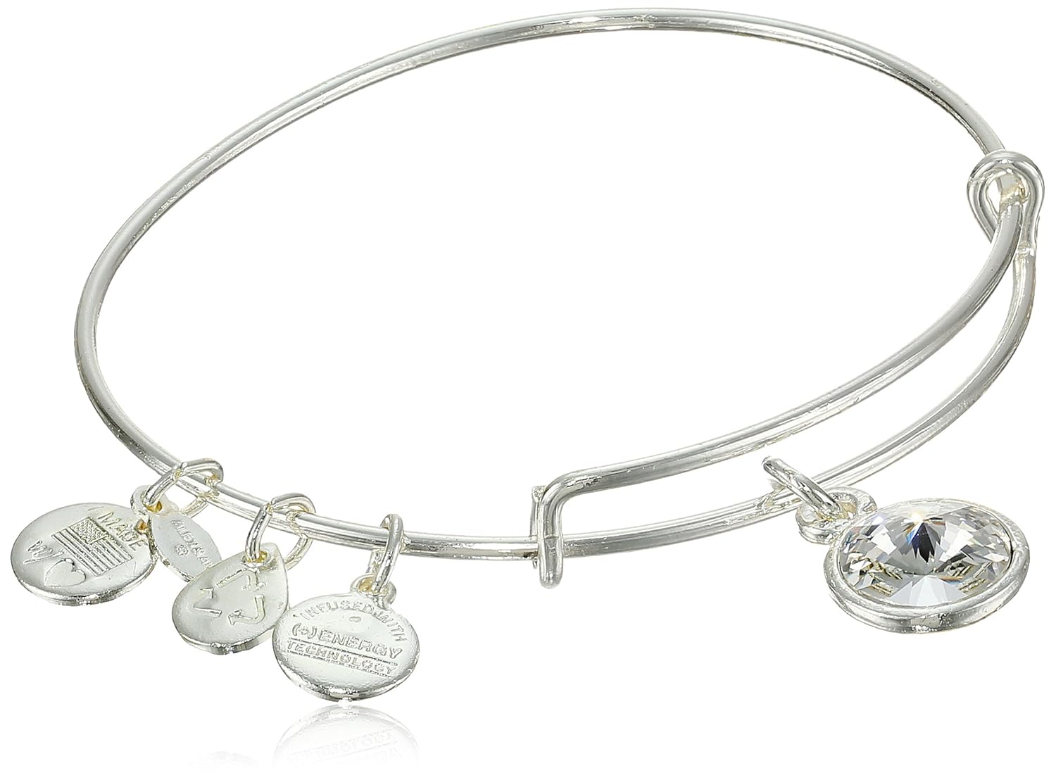alex and ani bangle bar birthstone bangle bracelet, 7.75