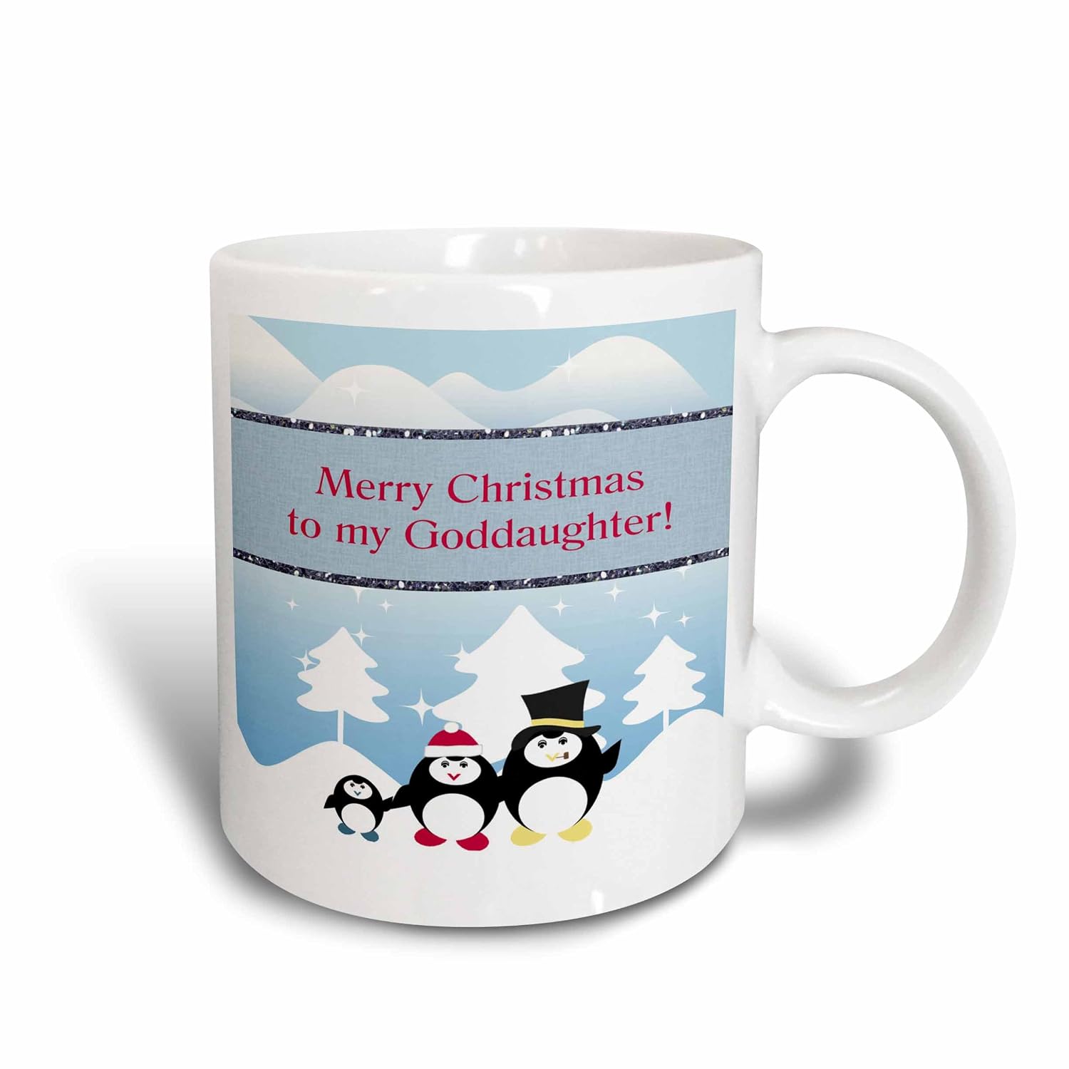 turner 圣诞节设计 – 冬季时的企鹅家庭图案, merry christmas , god