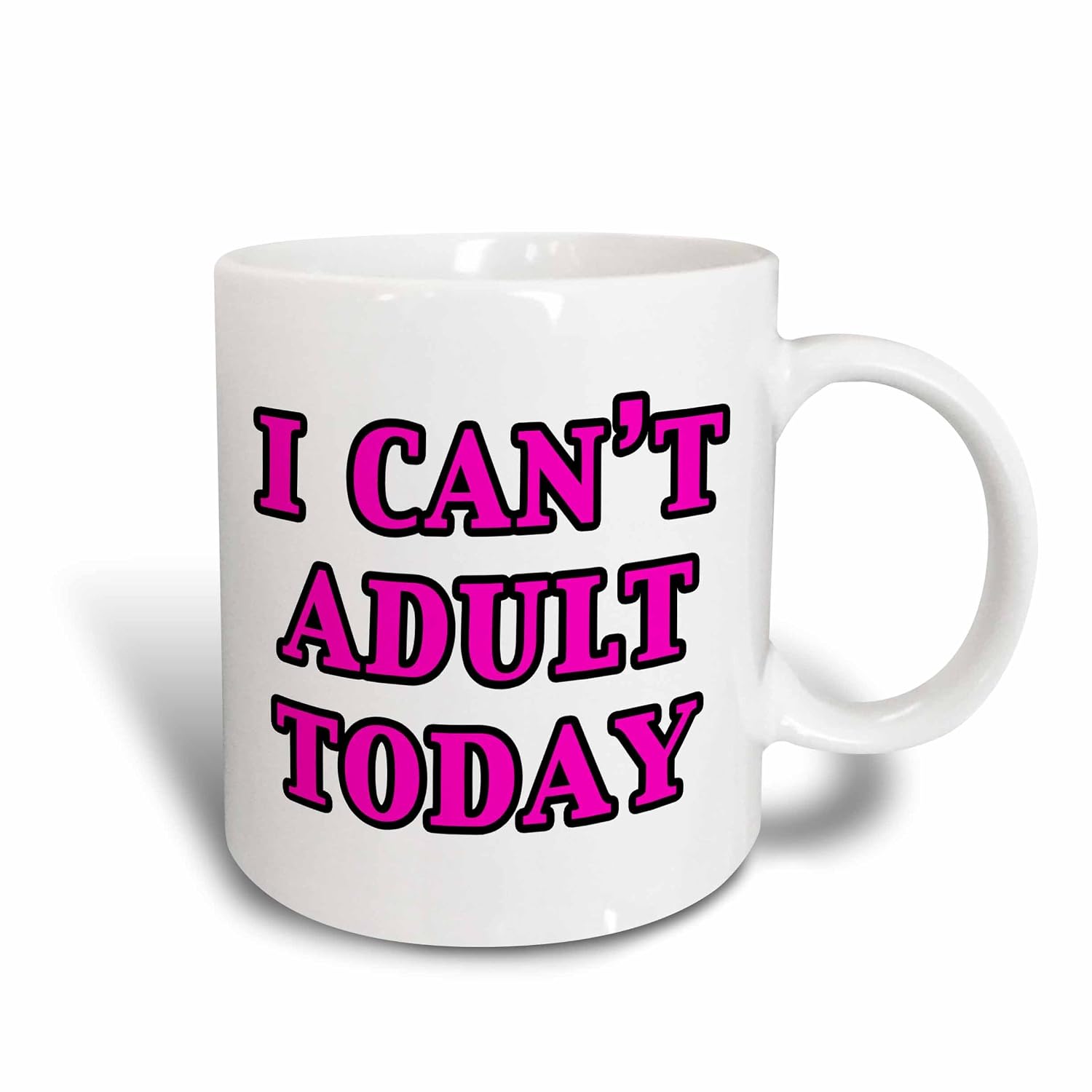 语录 - i cant adult today pink - 马克杯 粉红色 15盎司 mug