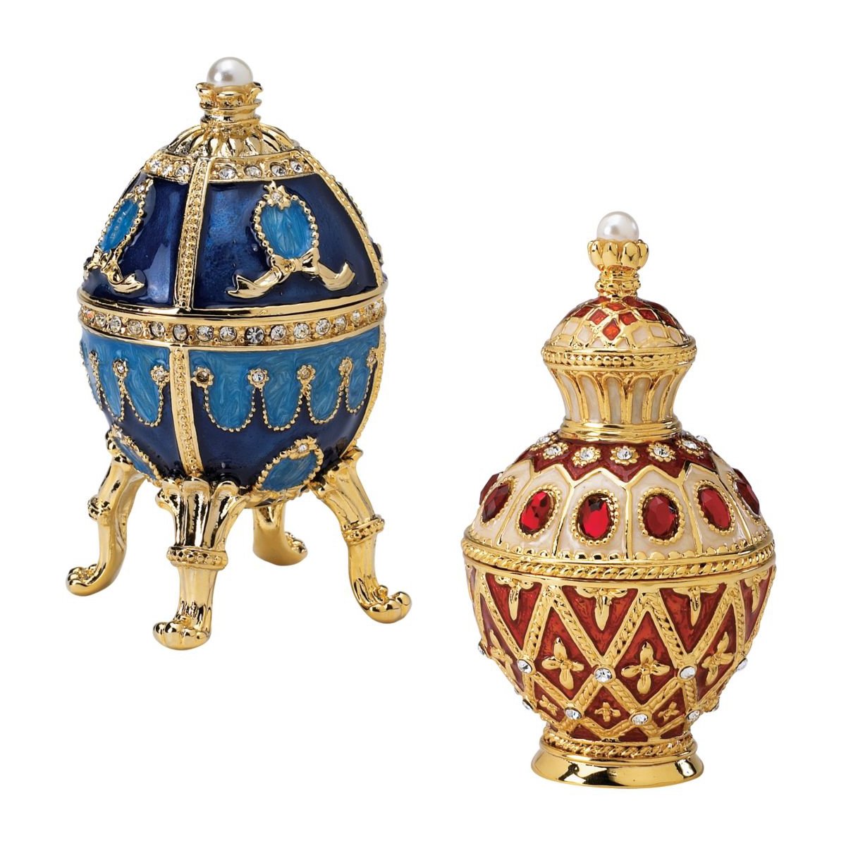 design toscano the pushkin collection faberge-style enameled egg