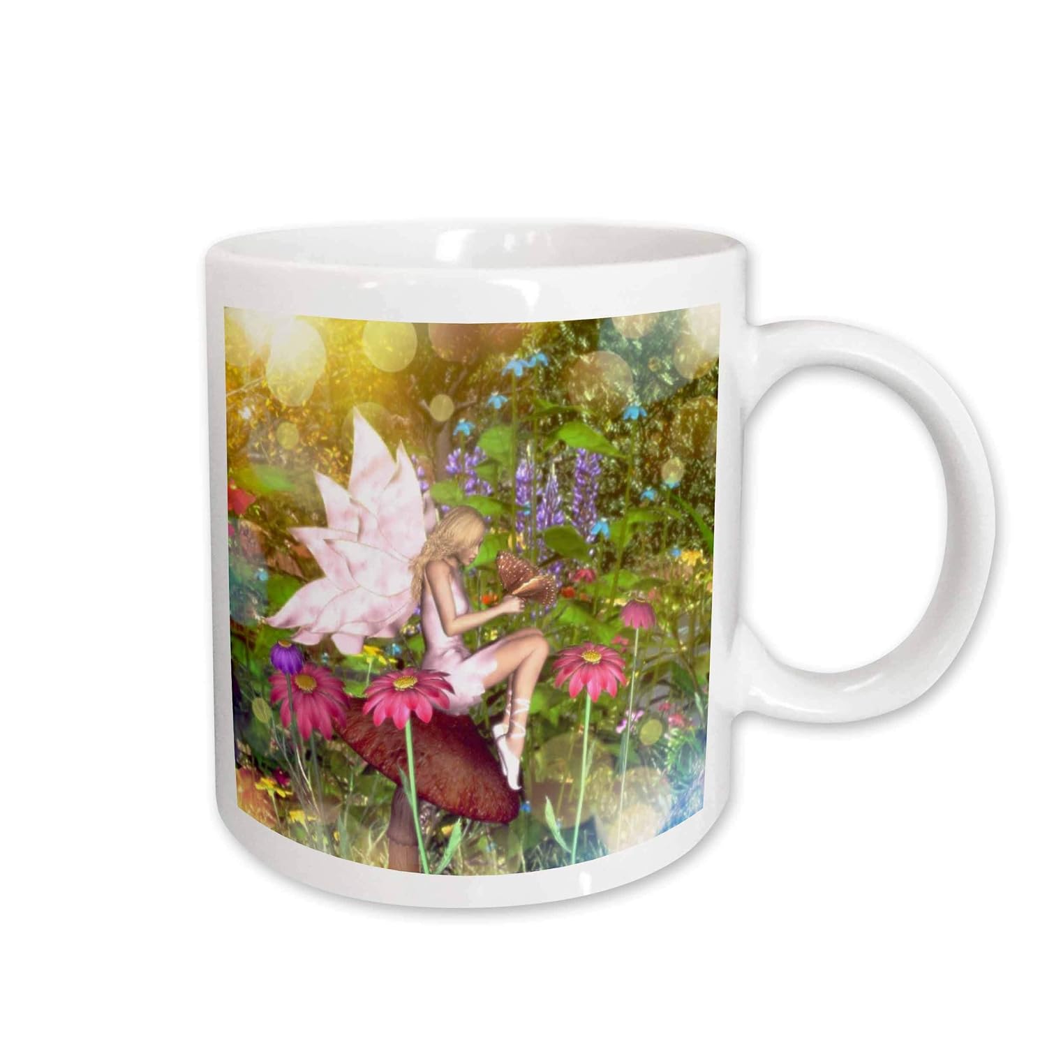 3drose magical fairy with butterfly friends ceramic mug, 11