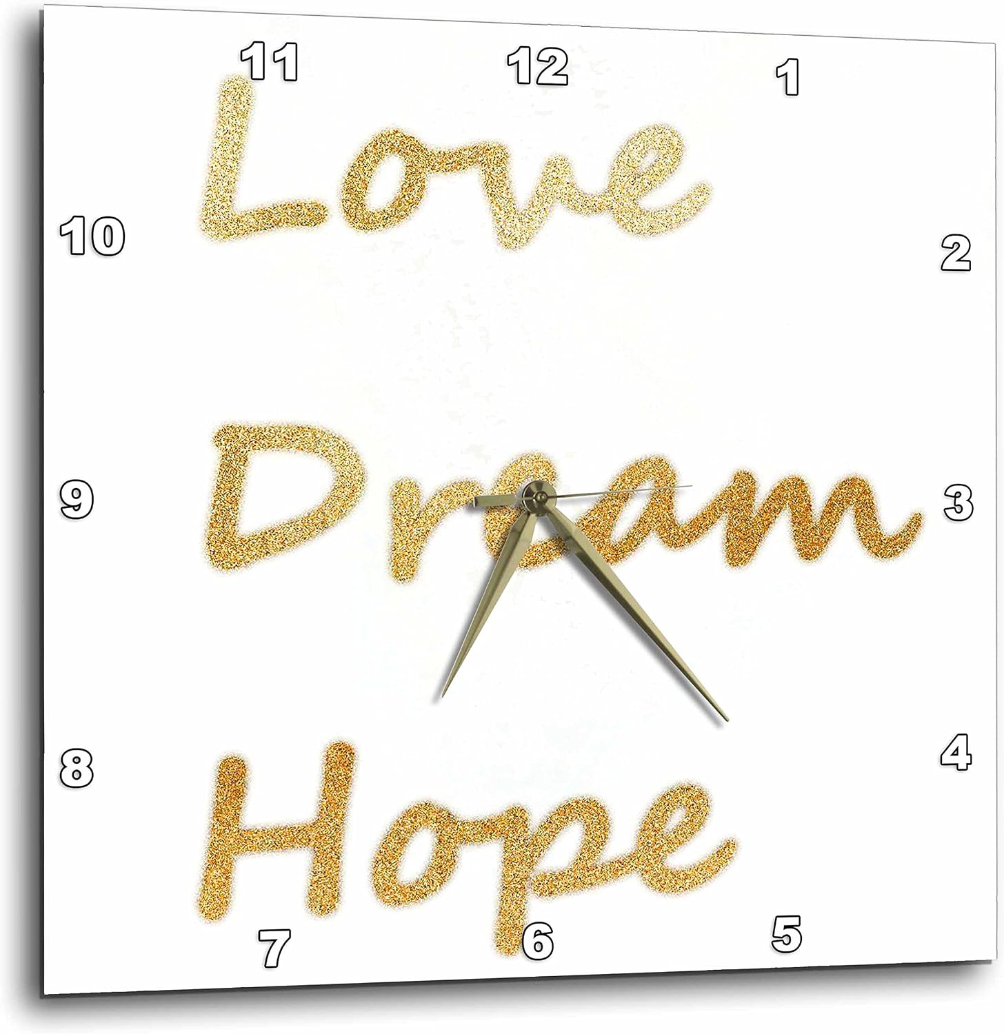 3drose dpp_42748_2 gold glitter love, dream, hope-inspirational