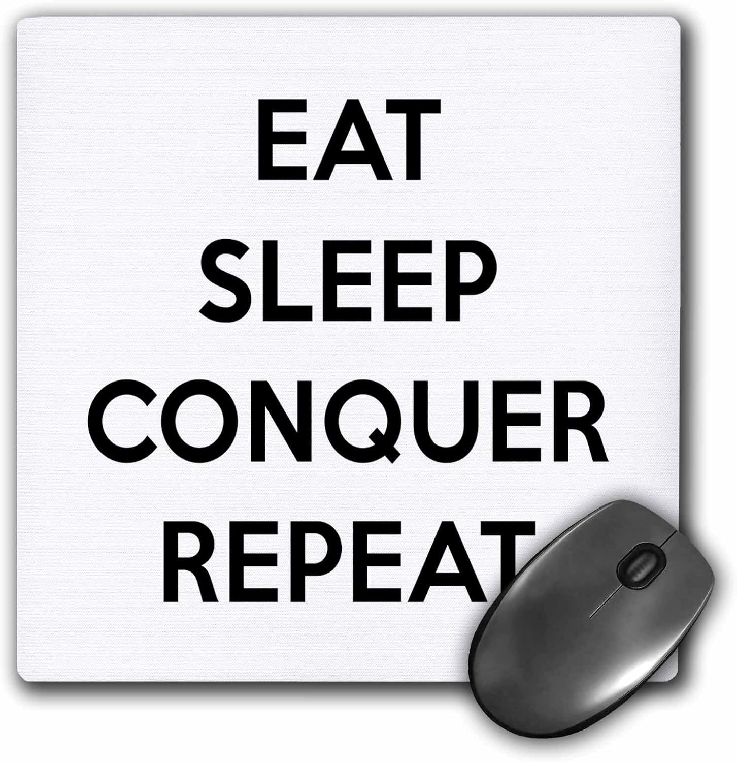 3d 玫瑰哑光鼠标垫 - 8 x 8 eat sleep conquer repeat 8 x 8