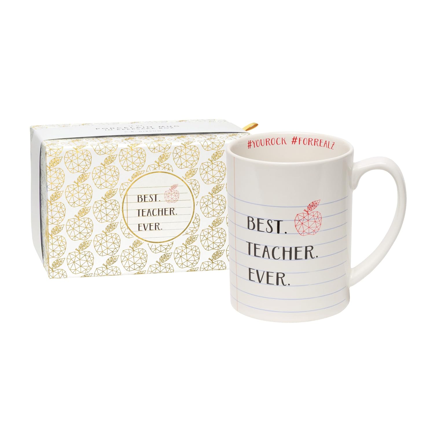gibson best teacher ever gift boxed porcelain coffee mug