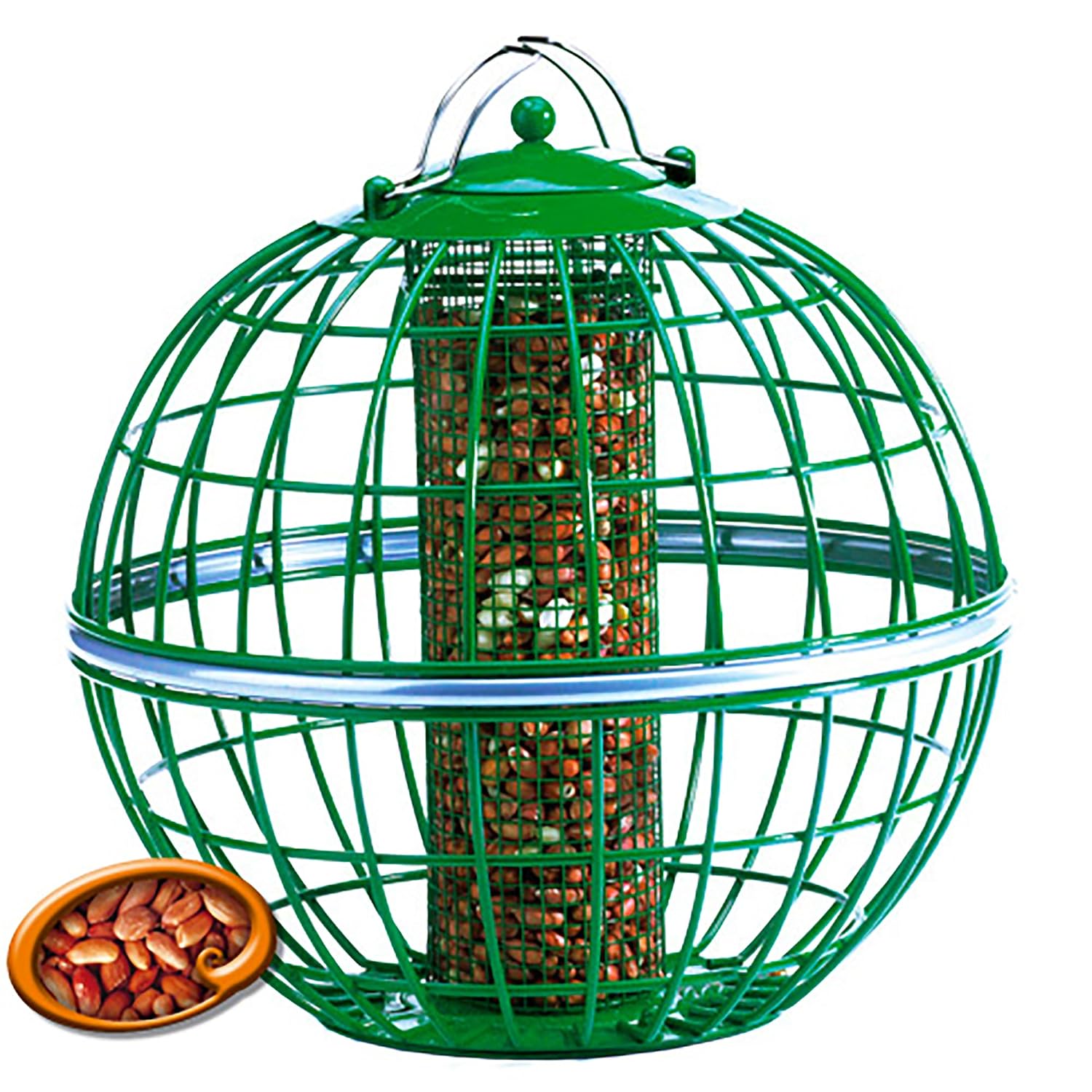 garden things classic squirrel proof globe nut bird feeder