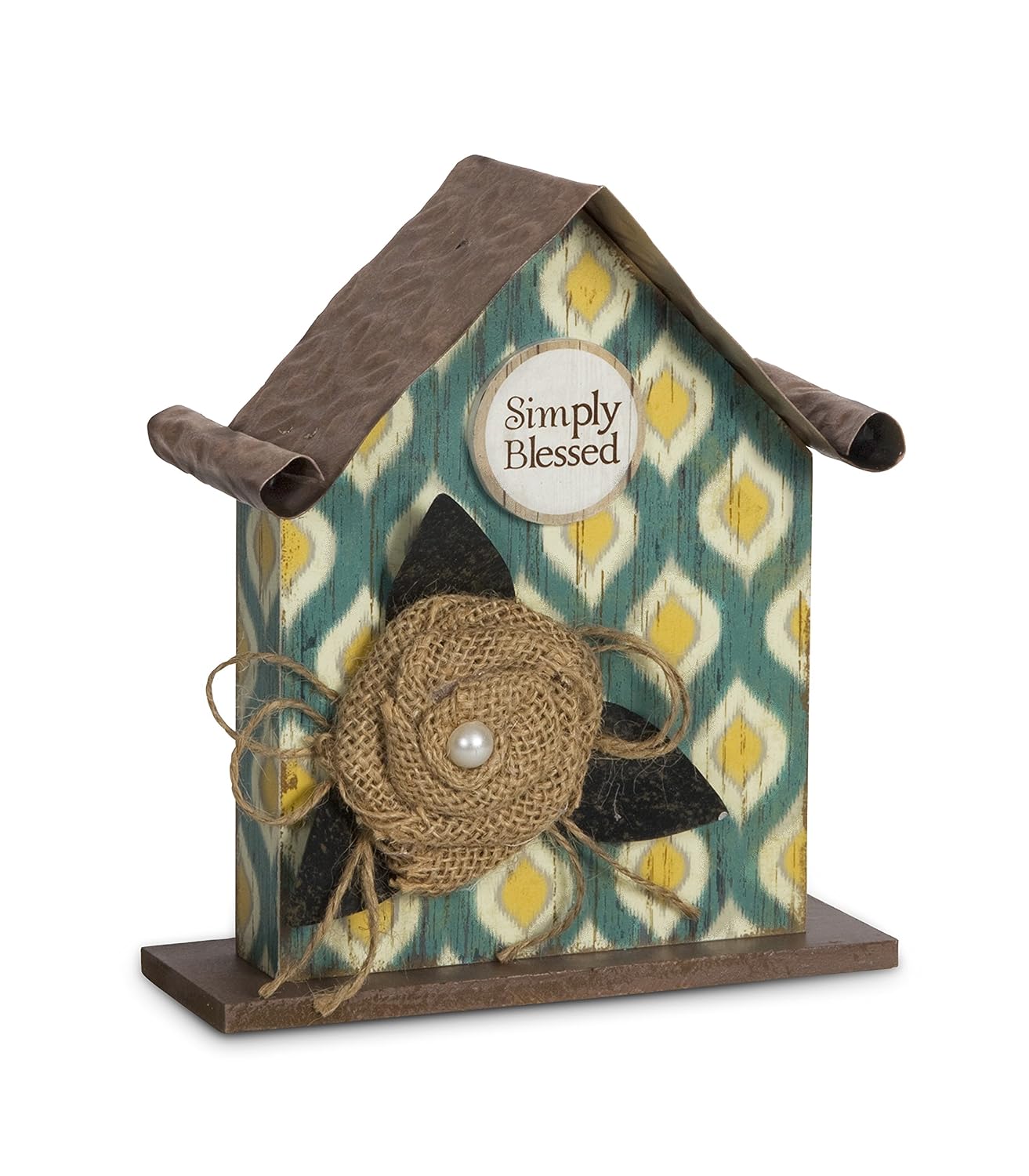 pavilion gift company 41064 simply blessed bird house plaque, 6