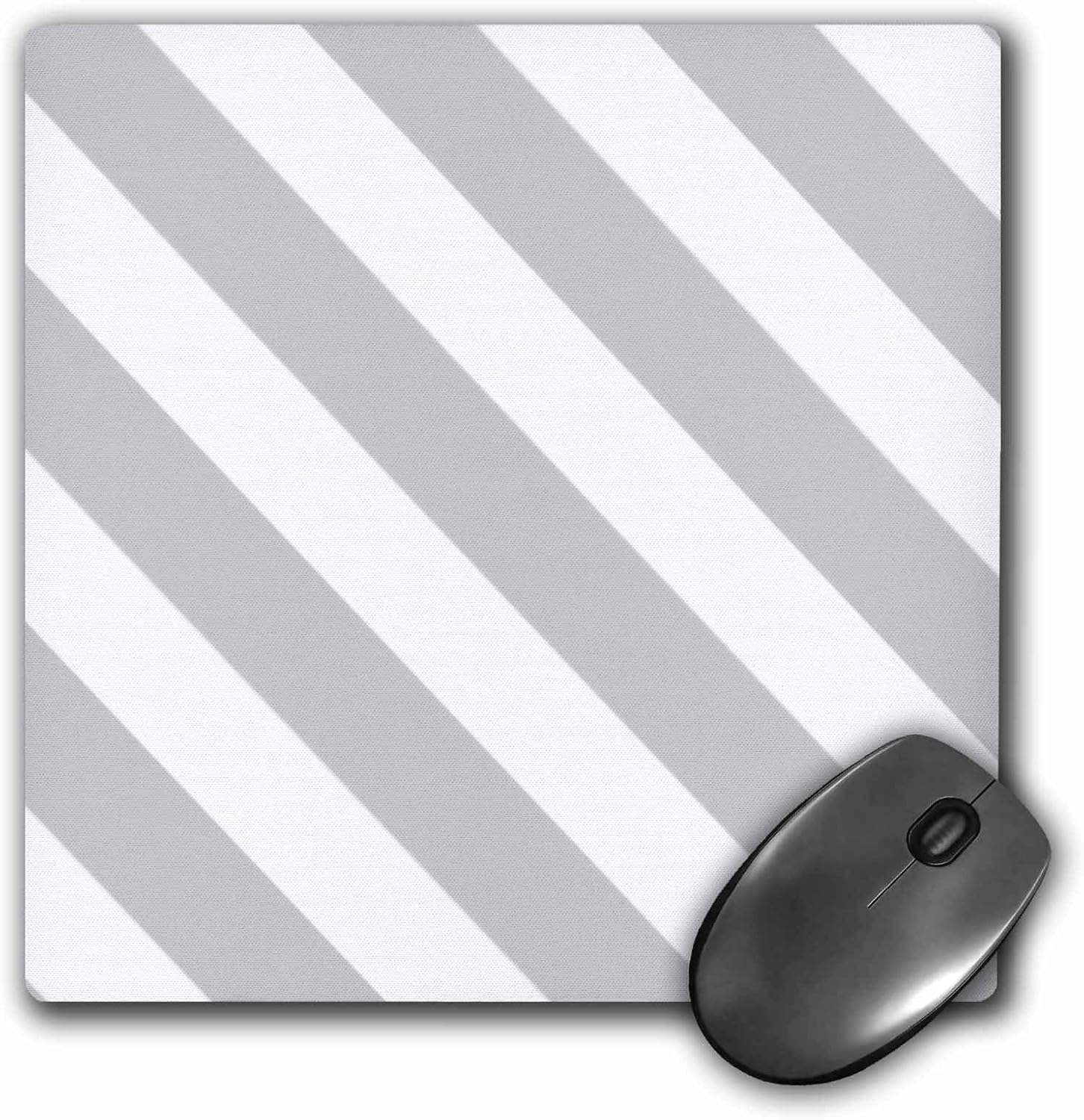 3d 玫瑰哑光鼠标垫 - 8 x 8 gray and white diagonal