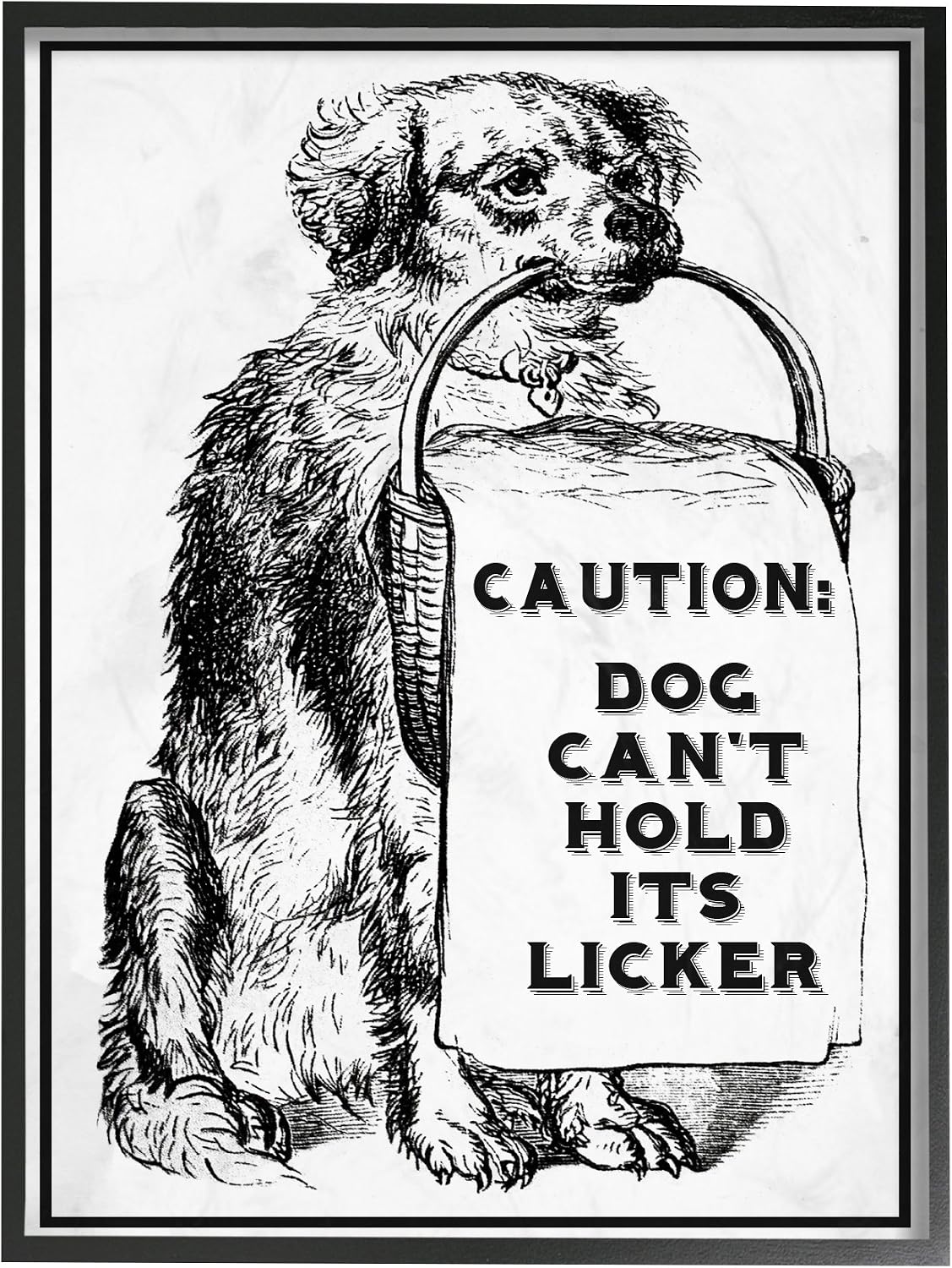 stupell 家居装饰系列 小狗 cant hold his licker liquor 拉伸帆布