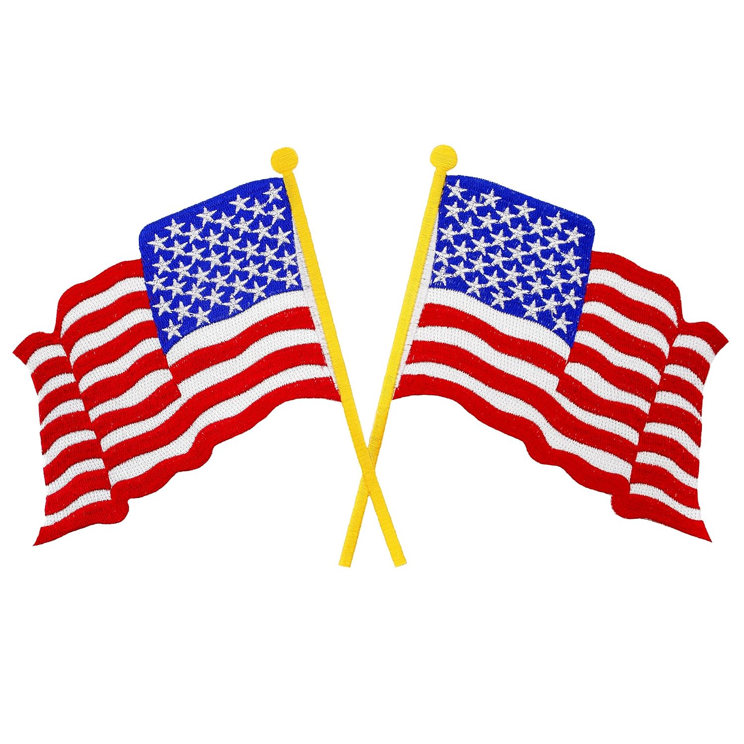 大号十字美国国旗刺绣补丁,美利坚合众国熨烫