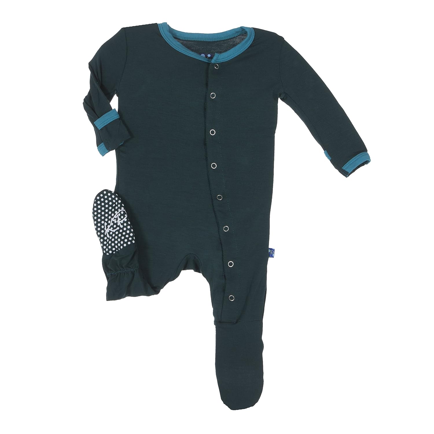 kickee pants baby boys solid footie prd-kpf172-pn