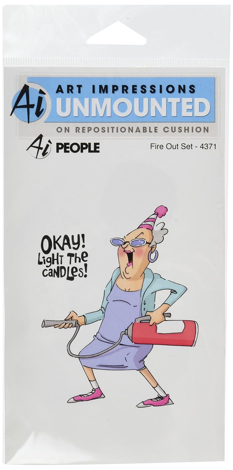 art impressions people cling rubber stamp, 7 by 4