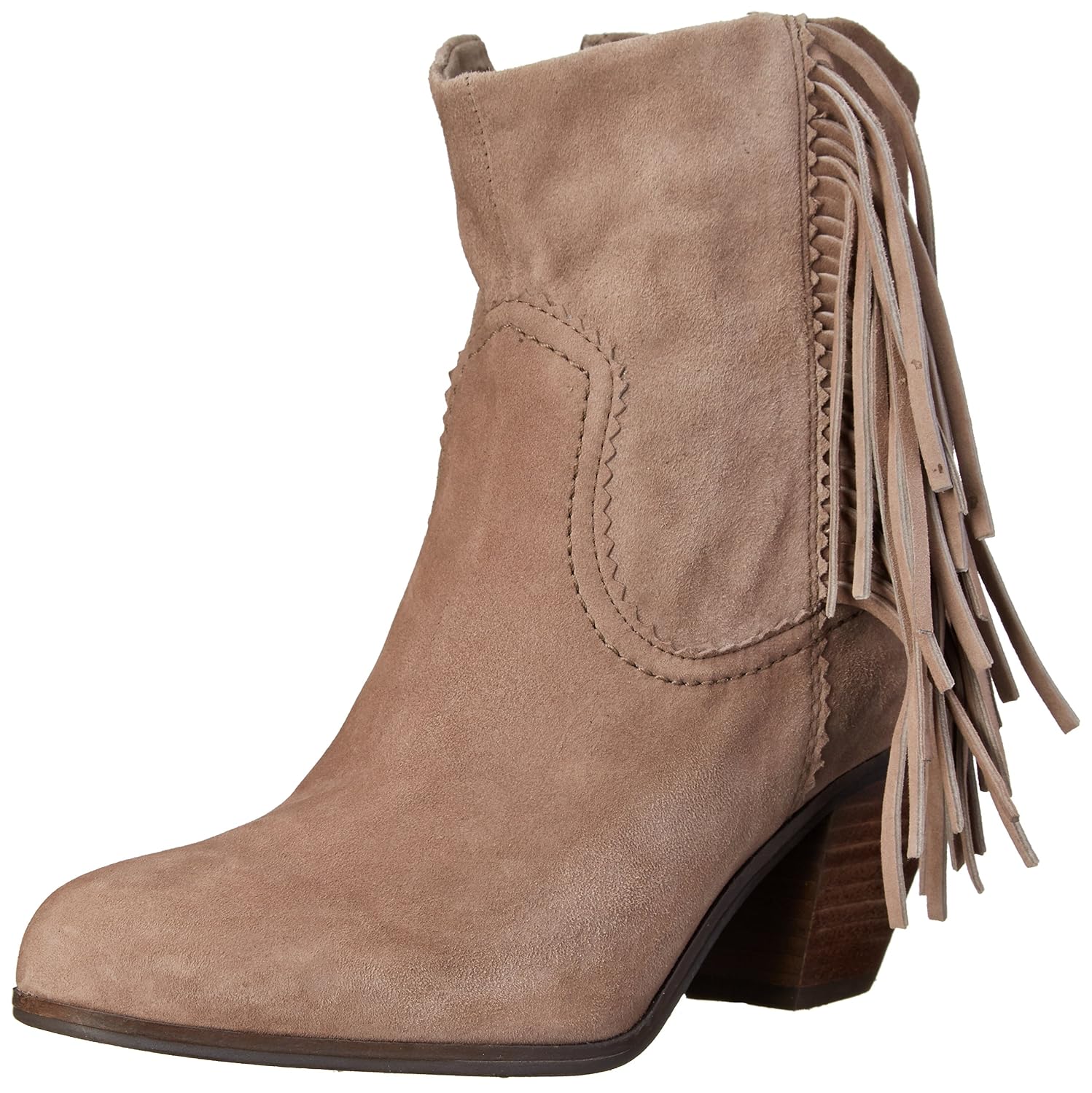 sam edelman 女式路易红及踝流苏靴子,棕褐色麂皮,40.5码