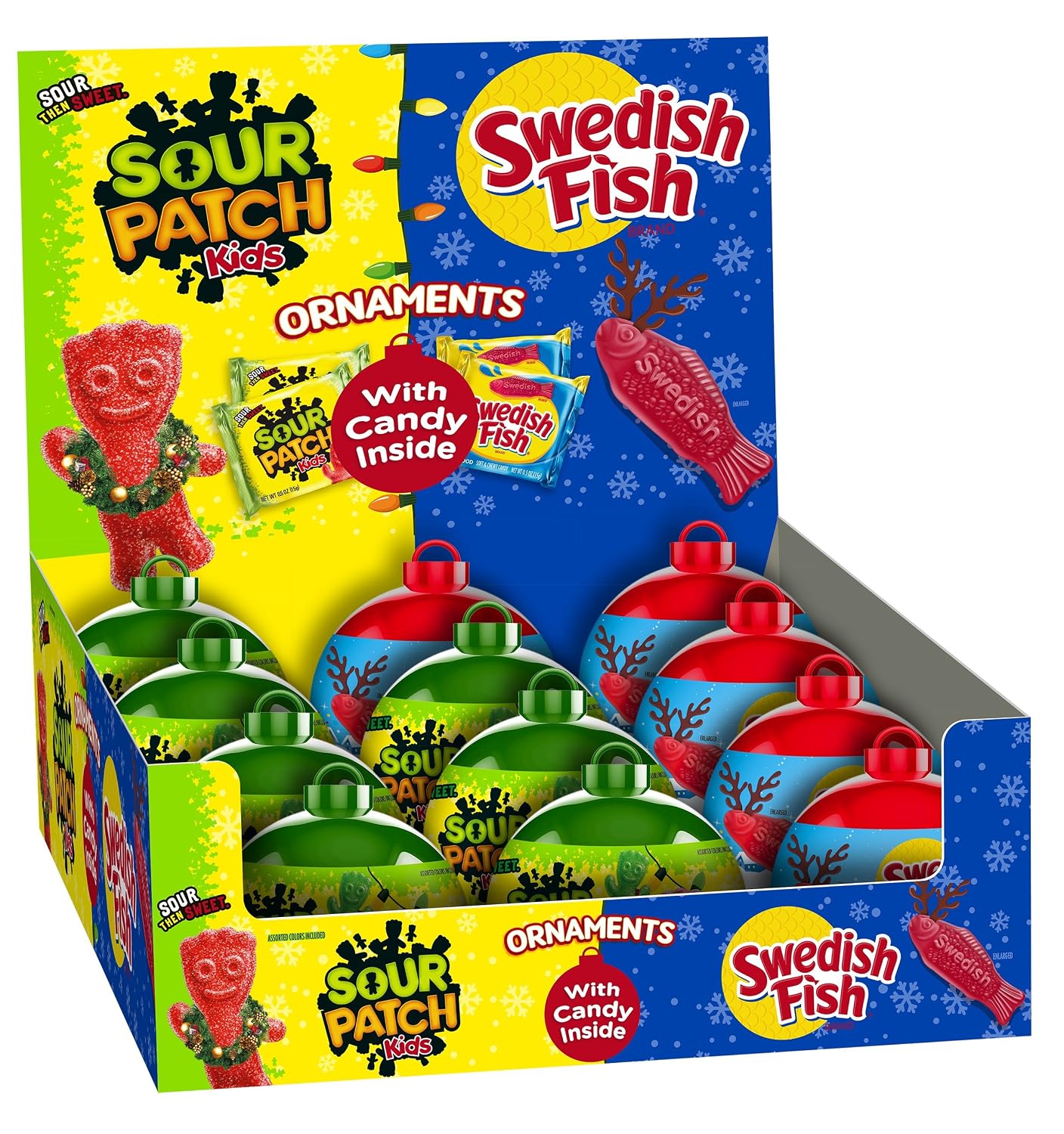 sour patch kids and swedish fish mixed holiday ornaments, 1