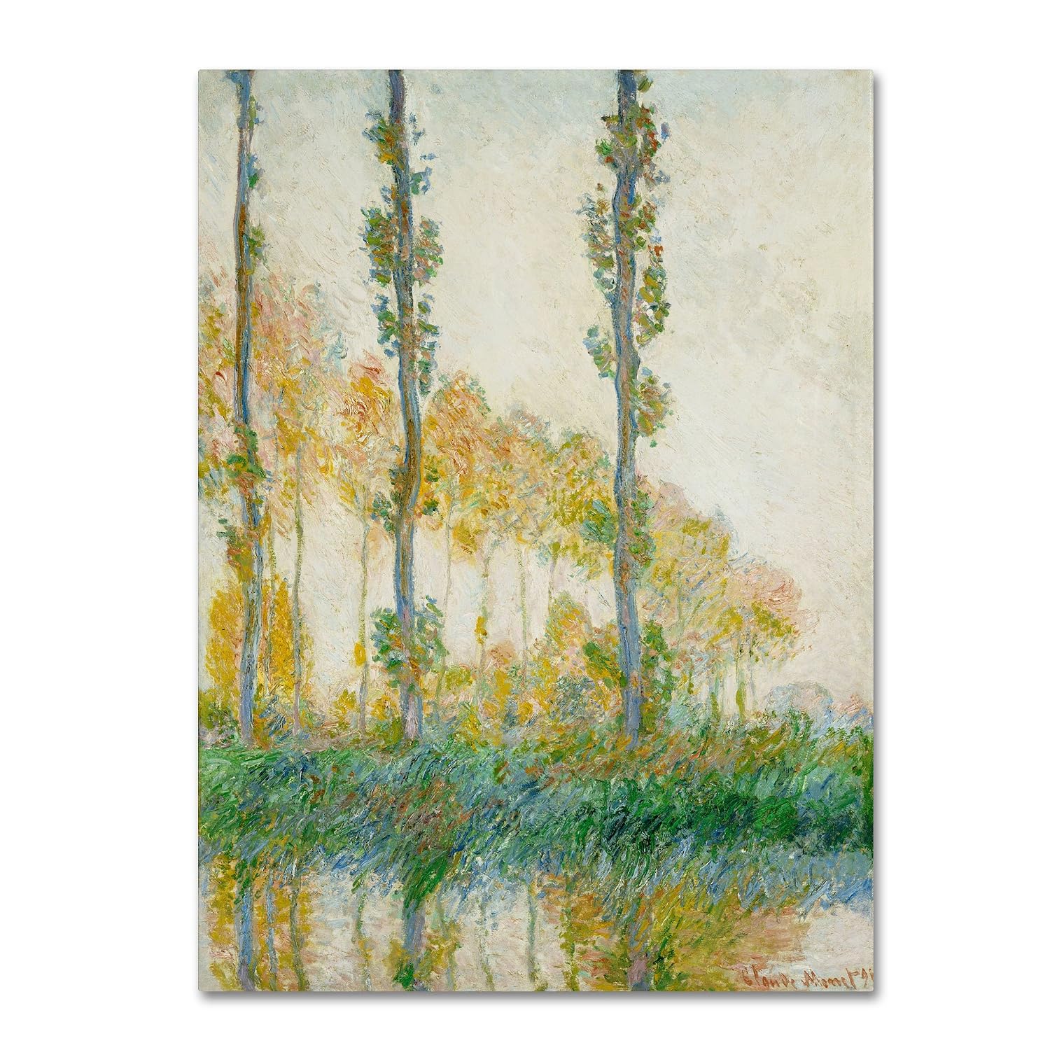 fine art the three trees autumn claude monet 油画 墙壁艺术品 18