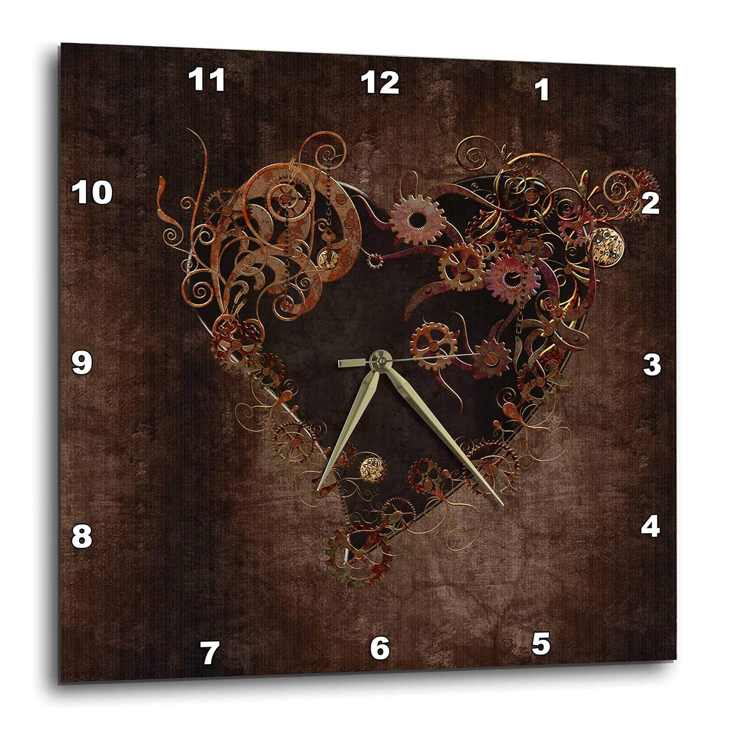 3drose dpp_172232_2 decorated brown steam punk heart-wall clock