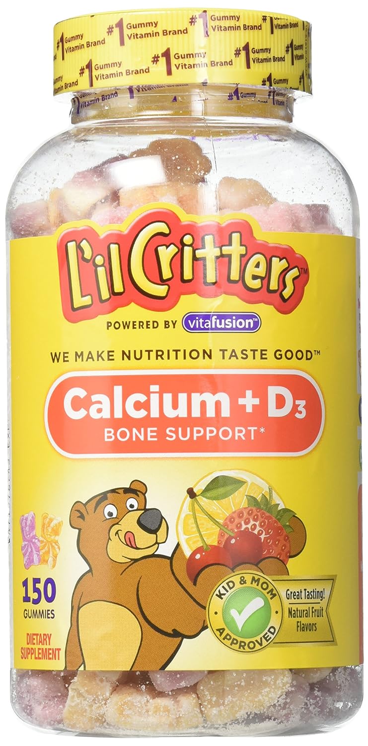 lil critters calcium gummy bears 含维他命 d,趣味