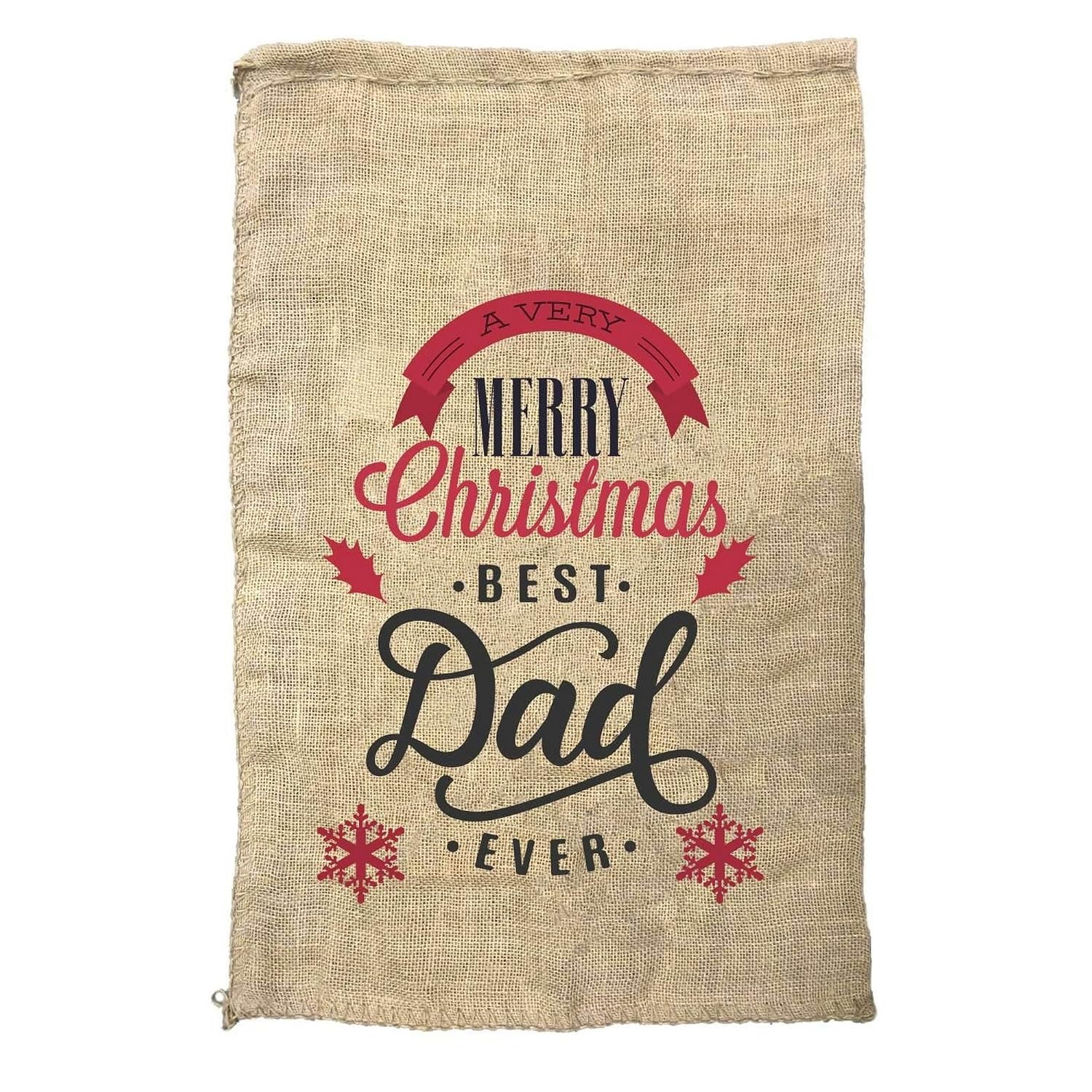 the sack factory best dad ever christmas sack (74 x 51cm) (light