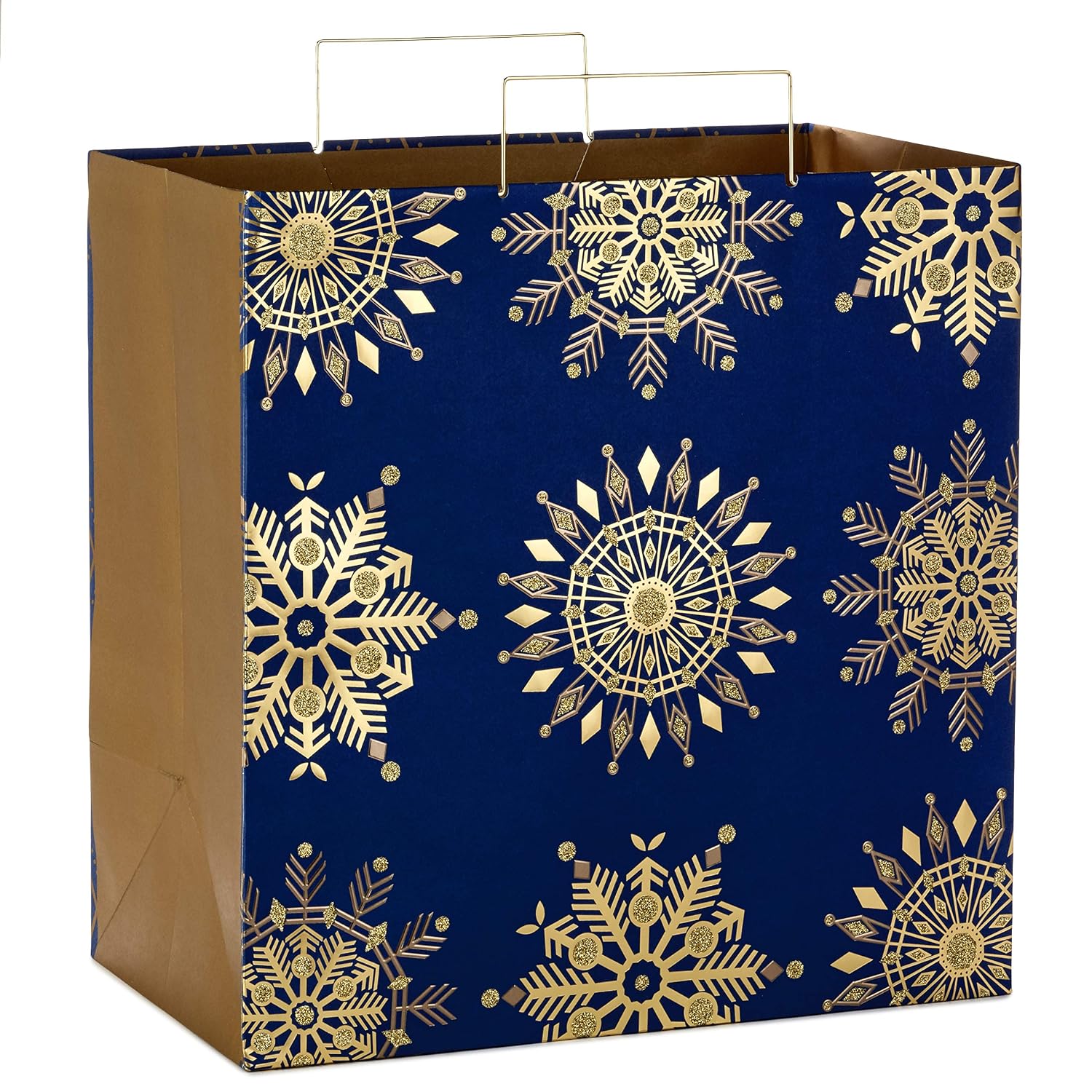 hallmark signature oversized holiday gift bag (blue snowflakes)