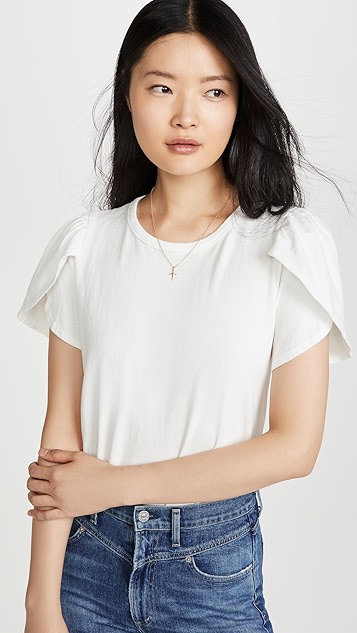 adele 郁金香花形衣袖 t 恤