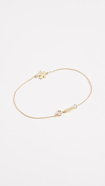 18k 金迷你三叶草手链