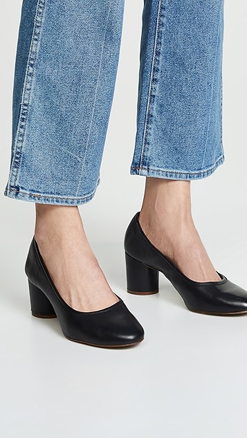 the reid 粗跟浅口鞋