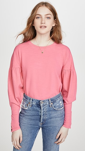 giada 宽松束口袖 t 恤