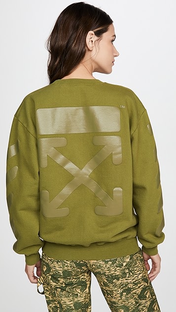 off-white 斜裁超大圆领运动衫