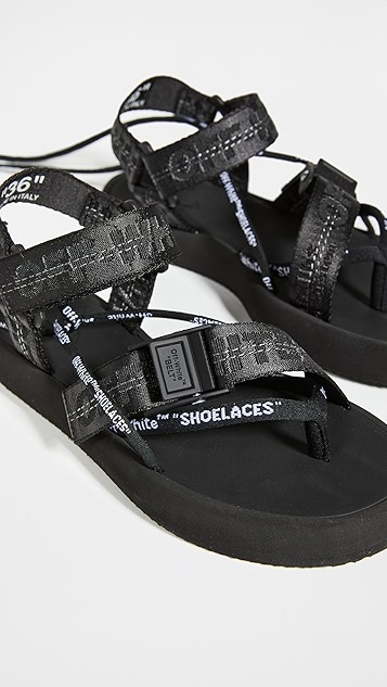 off-white 多重固定带微型凉鞋