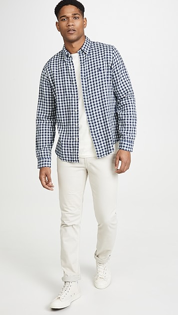 polo ralph lauren 格子双面长袖衬衣