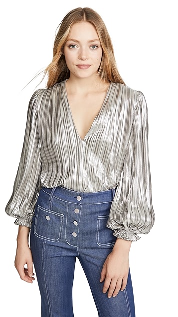 打褶泡泡纱上衣 | saloni - idollook