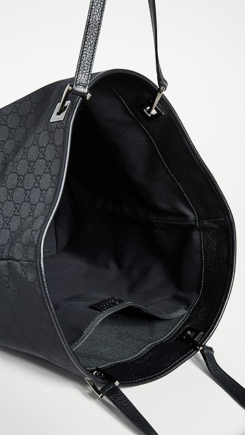 gucci 黑色帆布手提袋