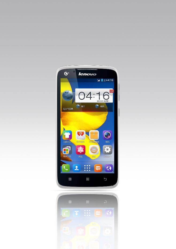 lenovo 联想 a388t 3g手机(白色)td-scdma/gsm 五英寸屏幕 四核高速