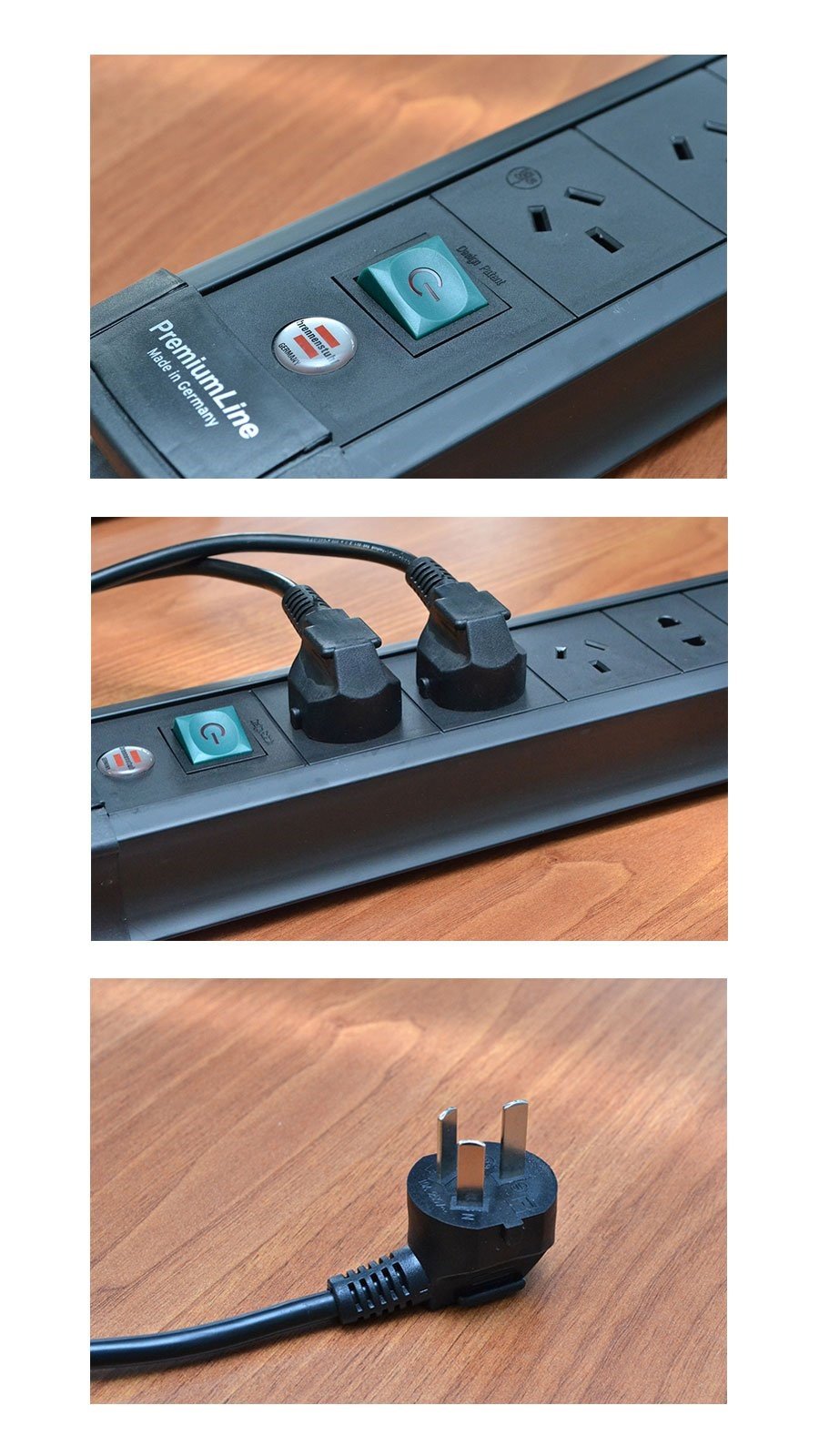 brennenstuhl 百能斯图 premium-line扩展插座 10路 黑色 3米 h05vv-f